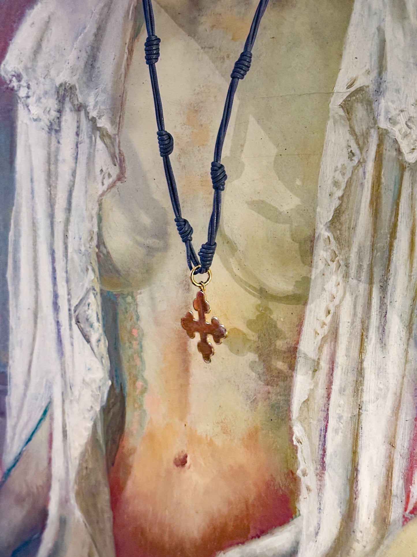 Cruz del Amor de plata dorada